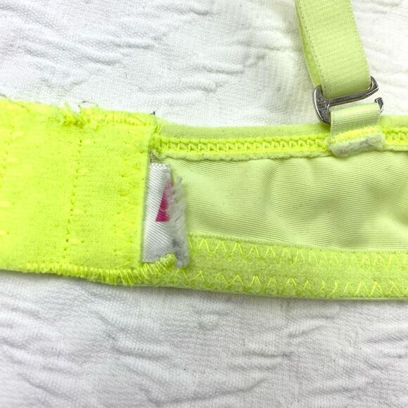 BUY 1 ONE GET 1 FREE Lili pink 34b neon bright yellow demi bra - Picture 10 of 10